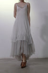 Marc Le Bihan Knitted Frill Tulle Dress Collection Two-layer Tulle French Handmade MLB-2104-BC GLACIER Glacier 2104